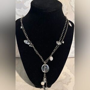 Silpada 925 Silver Necklace with Fresh Water Pearls & Glass Beads